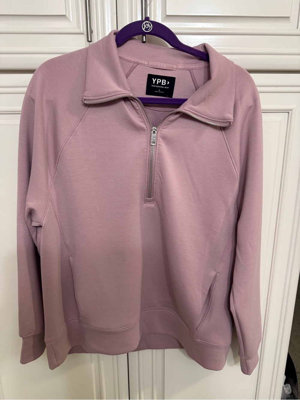 YPB by Abercrombie Dusty Rose Half-Zip Pullover
